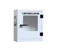 PVS Armadio metallico per defibrillatori, per uso interno ed esterno, bianco, senza Allarma
