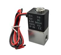 PVTLCYBI Elettrovalvola 1/8" DC 12V 24V AC 110V 220V 2 Vie normalmente Chiuse Valvole pneumatiche ad Azione Diretta(AC 110V)