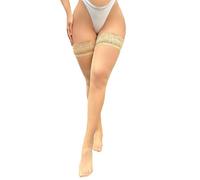 pvucpot Calze Autoreggenti Donna a Compressione Graduata Calze Contenitive Riposanti e Curative con Punta Chiusa e Tallone Anatomico Comfy