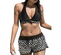 Pvucpot Costume Due Pezzi da Spiaggia Hawaii con Stampa Bikini Donna Vita Alta Tezenis Mare Piscina Reggiseno Imbottito Pantaloncino da Bagno Costumi Curvy 2024