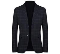 pvucpot Giacca sportiva da uomo, vestibilità normale, blazer, moderna, per il tempo libero, elegante, formale, festival, abbigliamento per ufficio, business, matrimonio, feste, ballo di fine anno