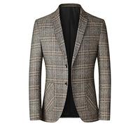 pvucpot Giacca Sportiva da Uomo, vestibilità Normale, Blazer, Moderna, per Il Tempo Libero, Elegante, Formale, Festival, Abbigliamento per Ufficio, Business, Matrimonio, Feste, Ballo di fine Anno