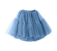pvucpot Gonna Nera Lunga Gonna Da Donna In Tulle A 5 Strati, Con Pieghe, Tutù, Organza Gonna Da Ballo Con Gonna In Rete Di Carnevale Da Donna