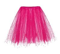 pvucpot Gonna Tulle Nera Bambina Da Donna, Con Paillettes Luccicanti, In Tulle, A Strati Abito Da Ballo Scintillante Di Carnevale Da Donna，Gonna A Mezza Rete