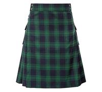 pvucpot Guerriero Medievale Kilt Moda Vintage Gotico Punk Rock in Pelle Patchwork Pocket Knight Rock Tradizionale Kilt Uomo Moda Gonna Scozzese