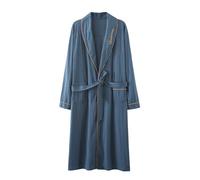 pvucpot Kimono Giapponese da Uomo in Cotone a Doppia Garza Vestaglia Plus Size Abbigliamento Zen Abbigliamento taoista M-L