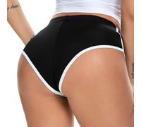 pvucpot Pantaloncini Donna Sportivi Aderenti Leggins Corti Vita Bassa Elastica Fitness Culotte Sexy Push Up Dolphin Shorts da Ginnastica Yoga Pole Dance Correre Palestra