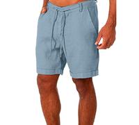 pvucpot Pantlaoncini Uomo Lino Pantaloni Corti Uomo Estivi Leggeri Pantaloncini Casual Tinta Untia Comodo S-3XL Ptantaloncini Soprtivi Uomo Ragazzo
