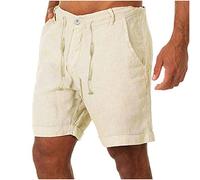 pvucpot Pantlaoncini Uomo Lino Pantaloni Corti Uomo Estivi Leggeri Pantaloncini Casual Tinta Untia Comodo S-3XL Ptantaloncini Soprtivi Uomo Ragazzo