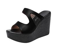 pvucpot Scarpe Donna Zeppe Zeppa zatteroni Scamosciati Sughero Tacchi Alti Plateau CA128
