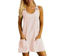 pvucpot Vestito Donna Estivo Senza Maniche Curvy Cotone Abiti Prendisole Copricostume Comodi Offerte Leggero Vestito Spiaggia Casual Taglie Forti Vestiti Estivi Mare Eleganti Abito