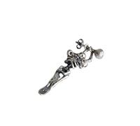 PVUVTNAHW 1 pezzo in argento sterling 925 creativo retrò con teschio scheletro pendente orecchino a goccia stile gotico for uomo donna gioielli orecchio
