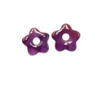 PVUVTNAHW 10 pezzi di pietre naturali con foro grande perline a forma di fiore for realizzare gioielli fai da te, collane, orecchini e braccialetti(Amethyst)