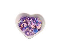 PVUVTNAHW 100g Mix Shapes Leaf Butterfly Flower PVC Sequins For DIY 3D Nail Art Wedding Craft Accessories(Dreamy purple)