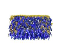 PVUVTNAHW 2-10 iarde 40 mm strass frange nappe pizzo trim for abito da ballo frange cucito tenda decorativa(RoyalBlue,40mm-10Yards)