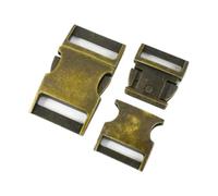 PVUVTNAHW 2 pezzi 15-38 mm fibbia a sgancio rapido laterale in metallo cinghia for borsa fibbia di regolazione fettuccia paracord gancio for cintura(Bronze,15mm)