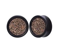 PVUVTNAHW 2 pezzi retrò in legno di buon auspicio modello nuvola tappi for le orecchie espansori calibri body piercing gioielli orecchini tunnel barelle(22mm)
