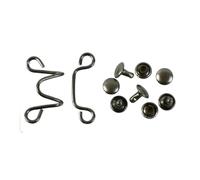 PVUVTNAHW 20 set 27X28/32X28 mm rivetto in metallo uncinetto fibbia for cintura indumento bottone regolabile vita jeans ganci staccabili(GunBlack-32X28mm-20Sets)
