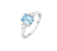 PVUVTNAHW Anelli con taglio smeraldo e topazio azzurro for donna, gioielli in argento sterling 925, eleganti for San Valentino(7)