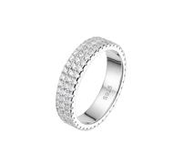 PVUVTNAHW Anelli da uomo e da donna in argento sterling 925 con diamanti e moissanite da 4,5 mm, scintillanti, for matrimonio(9)