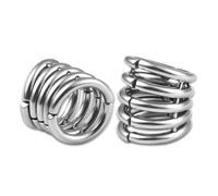 PVUVTNAHW Anelli impilabili Polsino a lobo Calibri for orecchie Spine Tunnel Barella Orecchino Clip su cartilagine Gioielli for il corpo da sposa(Silver)