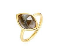 PVUVTNAHW Anelli in argento sterling S925 massiccio for donna, pietra preziosa di labradorite naturale, gioielli regolabili in vero oro