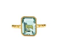PVUVTNAHW Anelli regolabili in argento sterling 925 con ametista verde, gioielli dallo stile semplice for le donne