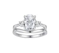 PVUVTNAHW Anello da donna con moissanite ovale da 2,0 ct, 7x9 mm, diamanti da laboratorio, gioielli da matrimonio e fidanzamento(9)