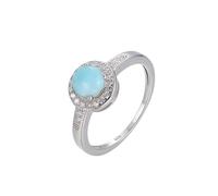 PVUVTNAHW Anello da donna in argento sterling 925 con pietra naturale Larimar e design di gioielli da sposa(6)