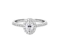 PVUVTNAHW Anello di fidanzamento con alone di moissanite taglio ovale da 1 carato, anelli in argento sterling 925 for gioielli da donna(5.75)