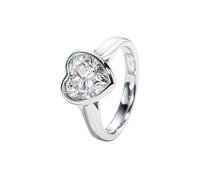 PVUVTNAHW Anello di fidanzamento con castone in moissanite di colore D, taglio a cuore da 3 carati, in argento sterling 925, for gioielli da donna.(5.5)