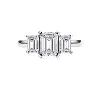 PVUVTNAHW Anello di fidanzamento in argento sterling 925 con moissanite di colore D taglio smeraldo da 1,6 carati(5)