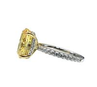 PVUVTNAHW Anello in argento con diamanti gialli ad alto tenore di carbonio 8 * 12 mm, gioielli in argento S925 for feste di nozze da donna(8)
