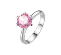 PVUVTNAHW Anello in argento S925 con moissanite rosa da 1,2 e 3 ct for gioielli da donna, for feste di nozze(3CT 9MM,5)