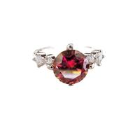 PVUVTNAHW Anello in argento S925 con moissanite rossa da 1 carato, gioiello pregiato for la festa di anniversario delle donne(5)
