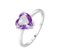 PVUVTNAHW Anello solitario con ametista a forma di cuore naturale da 1 carato e 2 carati, for cocktail, in argento sterling 925, for donna(6)