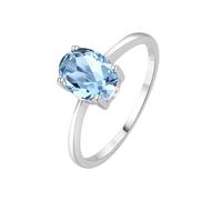 PVUVTNAHW Anello solitario con pietra portafortuna in argento sterling 925, granato, citrino, ametista, peridoto e topazio azzurro cielo da 1,45 ct(Sky Blue Topaz,6)