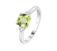 PVUVTNAHW Anello solitario in argento sterling 925 con peridoto naturale autentico da 1,1 ct, for donna, gioielleria raffinata, matrimonio(8)