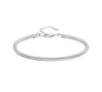 PVUVTNAHW Bracciale Base in Argento Sterling 925 con moschettone, Catene a Serpente, Chiusura Infinite Love, Gioiello for Donna(FIB252)