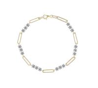 PVUVTNAHW Bracciale con Catena Regolabile in Argento Sterling 925 con moissanite Rotonda da 3 mm for Donna(Gold Color_18cm)