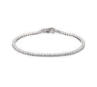 PVUVTNAHW Bracciale da Tennis da Donna con Catena in moissanite autentica da 2 mm e 0,03 carati, gioielleria raffinata, Argento Sterling 925(Moissanite_18cm)