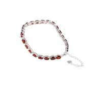 PVUVTNAHW Bracciale Elegante con Granato Naturale in Argento Sterling 925, Gioiello Raffinato for Donna