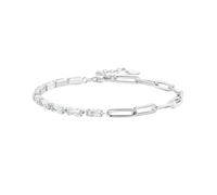 PVUVTNAHW Bracciale in Argento Sterling 925 con zirconi cubici Quadrati Brillanti for Donna, Regolabile