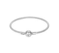 PVUVTNAHW Bracciale in Argento Sterling 925 Forever Love for Donna, Adatto for Anniversario, con Perline Fai da Te, Gioielli con Ciondolo(19cm)
