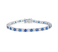 PVUVTNAHW Bracciale Tennis in Argento Sterling 925 con Pietra preziosa Zaffiro e Pietra Blu, for Donne, Gioielli di Fidanzamento