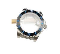 PVUVTNAHW Cassa for orologio da uomo da 40 mm Cristallo di zaffiro Orologi Accessori Cassa in acciaio compatibile for movimento NH35/NH36 Parti di riparazione for fondello trasparente(NO.13,Mineral Cr