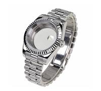 PVUVTNAHW Cassa for orologio in acciaio 316l con cristallo di zaffiro 36mm 39mm e cinturino President compatibile for movimento automatico Nh35a Nh36 Nh34 MOD(4,36mm)