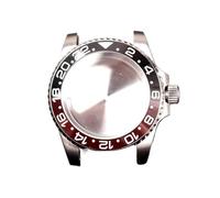 PVUVTNAHW Cassa for orologio in acciaio Gmt da 40 mm compatibile for Nh35a Nh36 compatibile for 8215 8200 movimento specchio rimontare inserto in ceramica modifica della lunetta(Black coffee,For 8215)