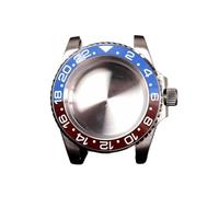 PVUVTNAHW Cassa for orologio in acciaio Gmt da 40 mm compatibile for Nh35a Nh36 compatibile for 8215 8200 movimento specchio rimontare inserto in ceramica modifica della lunetta(Blue coffee,For 8215)