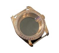 PVUVTNAHW Cassa for orologio Oyster da 36mm/39mm Cassa in oro rosa PVD con accessori for orologi in cristallo di zaffiro compatibile con movimento NH35/NH36/4R(H1,Case size 39mm)